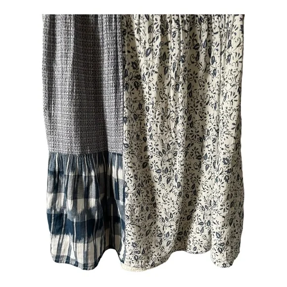 ANTHROPOLOGIE Holding Horses Patchwork Mixed Print Cotton Dress Size Small - Picture 5 of 12